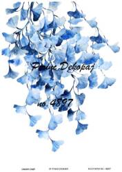 Mavi Çiçek Desenli Pirinç Dekopaj Model : 4897 - Line Art