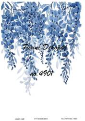 Mavi Çiçek Desenli Pirinç Dekopaj Model : 4901 - Line Art