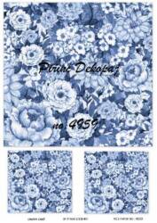 Mavi Çiçek Desenli Pirinç Dekopaj Model : 4959 - Line Art