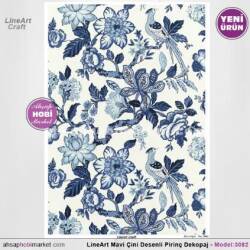 Mavi Çini Desenli Pirinç Dekopaj Model : 3082 - Line Art