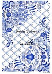 Mavi Desenli Pirinç Dekopaj Model : 4498 - Line Art