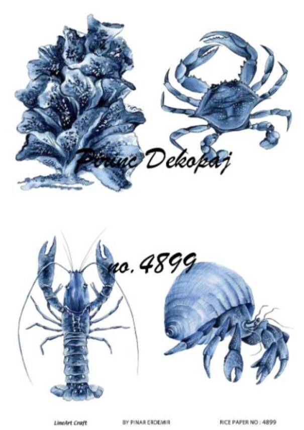 Mavi Desenli Pirinç Dekopaj Model : 4899 - 1