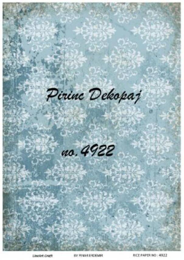 Mavi Desenli Pirinç Dekopaj Model : 4922 - 1