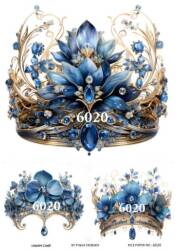 Mavi Desenli Pirinç Dekopaj Model : 6020 - Line Art