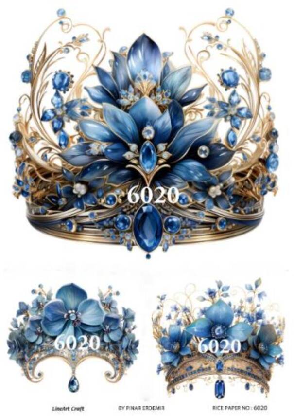 Mavi Desenli Pirinç Dekopaj Model : 6020 - 1