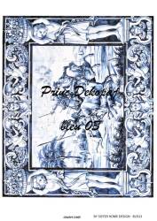 Mavi Desenli Pirinç Dekopaj Model : Blue03 - Line Art