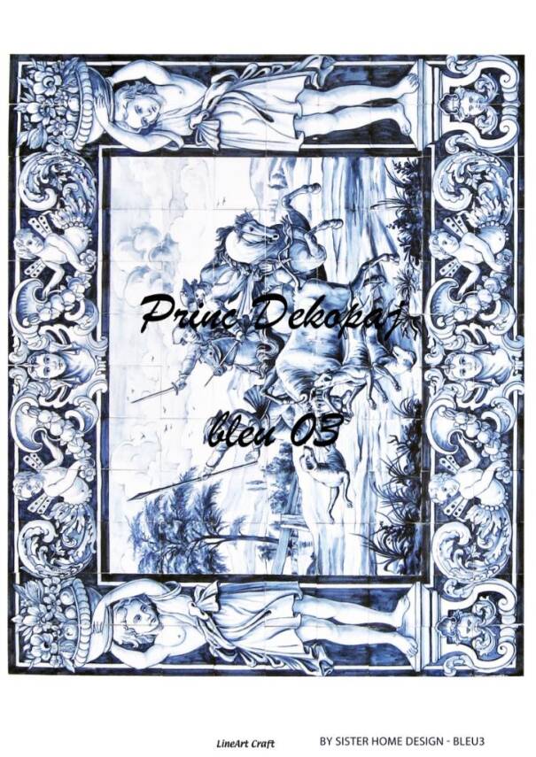 Mavi Desenli Pirinç Dekopaj Model : Blue03 - 1