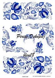Mavi Desenli Pirinç Dekopaj Model : Blue18 - Line Art