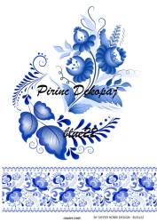 Mavi Desenli Pirinç Dekopaj Model : Blue22 - Line Art