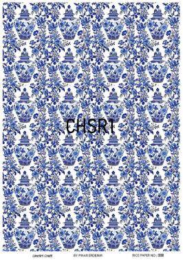 Mavi Desenli Pirinç Dekopaj Model : CHSR01 - 1