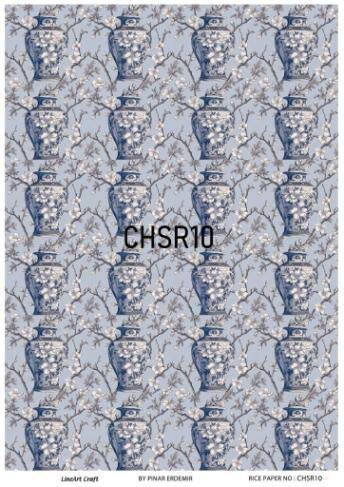 Mavi Desenli Pirinç Dekopaj Model : CHSR10 - 1