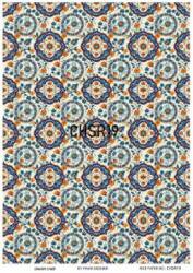 Mavi Desenli Pirinç Dekopaj Model : CHSR19 - Line Art