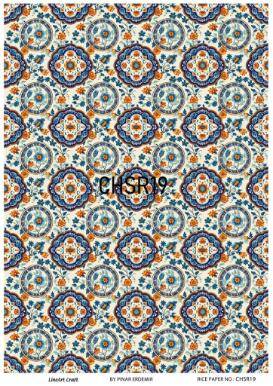 Mavi Desenli Pirinç Dekopaj Model : CHSR19 - 1