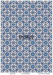 Mavi Desenli Pirinç Dekopaj Model : CHSR20 - Line Art