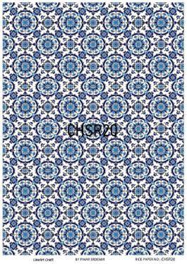 Mavi Desenli Pirinç Dekopaj Model : CHSR20 - 1