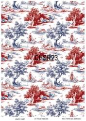 Mavi Desenli Pirinç Dekopaj Model : CHSR23 - Line Art