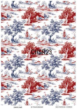 Mavi Desenli Pirinç Dekopaj Model : CHSR23 - 1