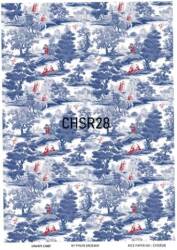 Mavi Desenli Pirinç Dekopaj Model : CHSR28 - Line Art