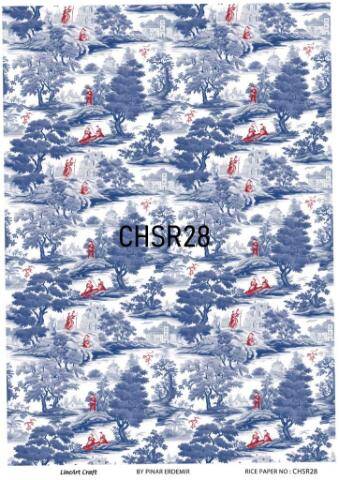 Mavi Desenli Pirinç Dekopaj Model : CHSR28 - 1