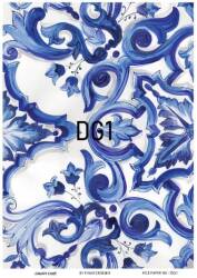 Mavi Desenli Pirinç Dekopaj Model : DG001 - Line Art