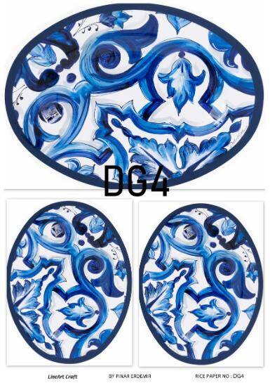 Mavi Desenli Pirinç Dekopaj Model : DG004 - 1