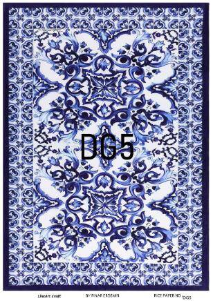 Mavi Desenli Pirinç Dekopaj Model : DG005 - 1