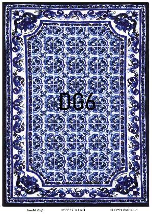 Mavi Desenli Pirinç Dekopaj Model : DG006 - 1
