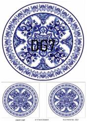 Mavi Desenli Pirinç Dekopaj Model : DG007 - Line Art
