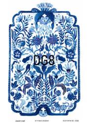 Mavi Desenli Pirinç Dekopaj Model : DG008 - Line Art