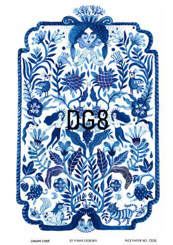 Mavi Desenli Pirinç Dekopaj Model : DG008 - 1