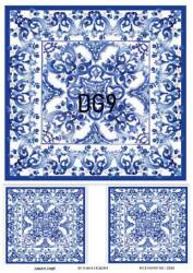 Mavi Desenli Pirinç Dekopaj Model : DG009 - Line Art