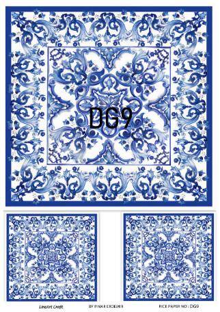Mavi Desenli Pirinç Dekopaj Model : DG009 - 1
