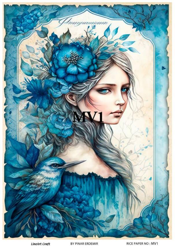 Mavi Desenli Pirinç Dekopaj Model : MV01 - 1