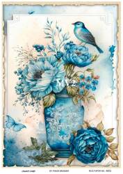 Mavi Desenli Pirinç Dekopaj Model : MV02 - Line Art