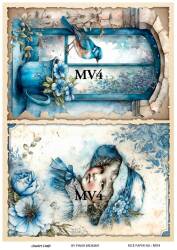 Mavi Desenli Pirinç Dekopaj Model : MV04 - Line Art