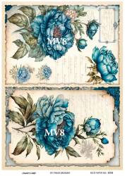 Mavi Desenli Pirinç Dekopaj Model : MV08 - Line Art