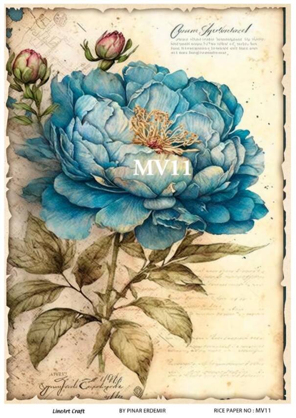 Mavi Desenli Pirinç Dekopaj Model : MV11 - 1