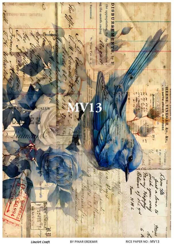 Mavi Desenli Pirinç Dekopaj Model : MV13 - 1