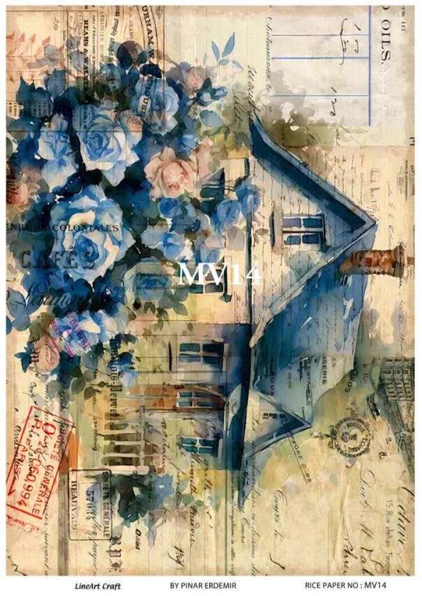 Mavi Desenli Pirinç Dekopaj Model : MV14 - 1