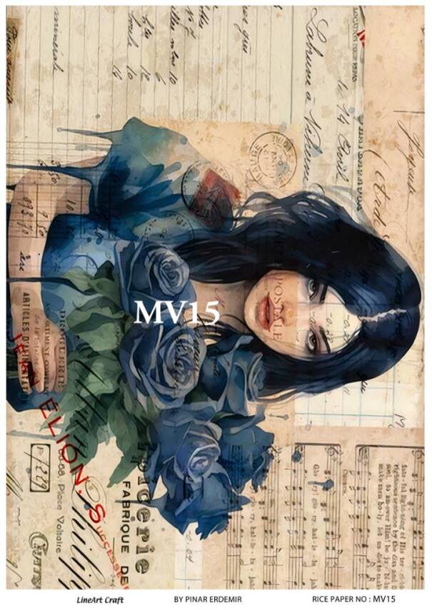 Mavi Desenli Pirinç Dekopaj Model : MV15 - 1