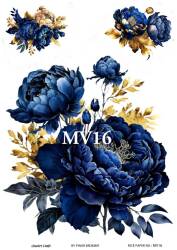 Mavi Desenli Pirinç Dekopaj Model : MV16 - Line Art