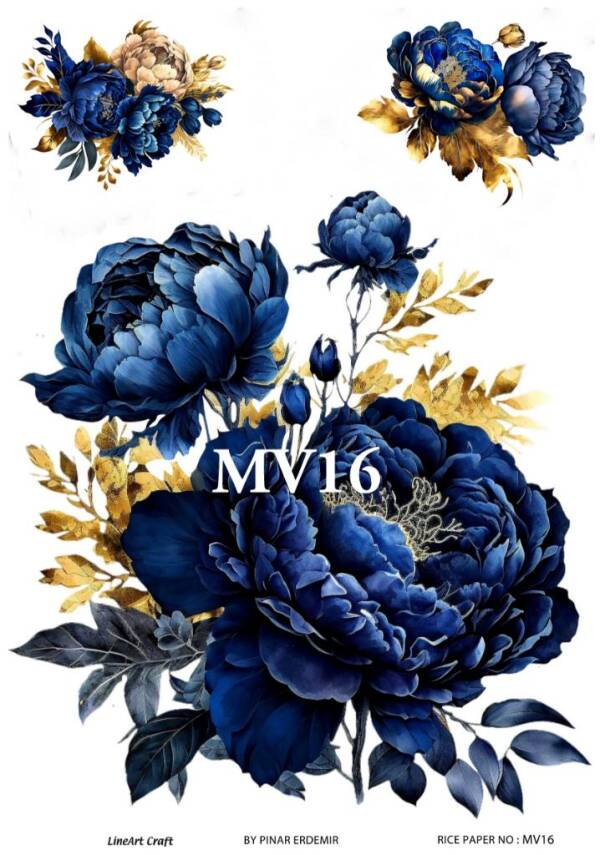 Mavi Desenli Pirinç Dekopaj Model : MV16 - 1