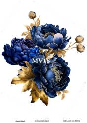 Mavi Desenli Pirinç Dekopaj Model : MV18 - Line Art