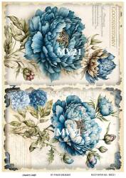 Mavi Desenli Pirinç Dekopaj Model : MV21 - Line Art