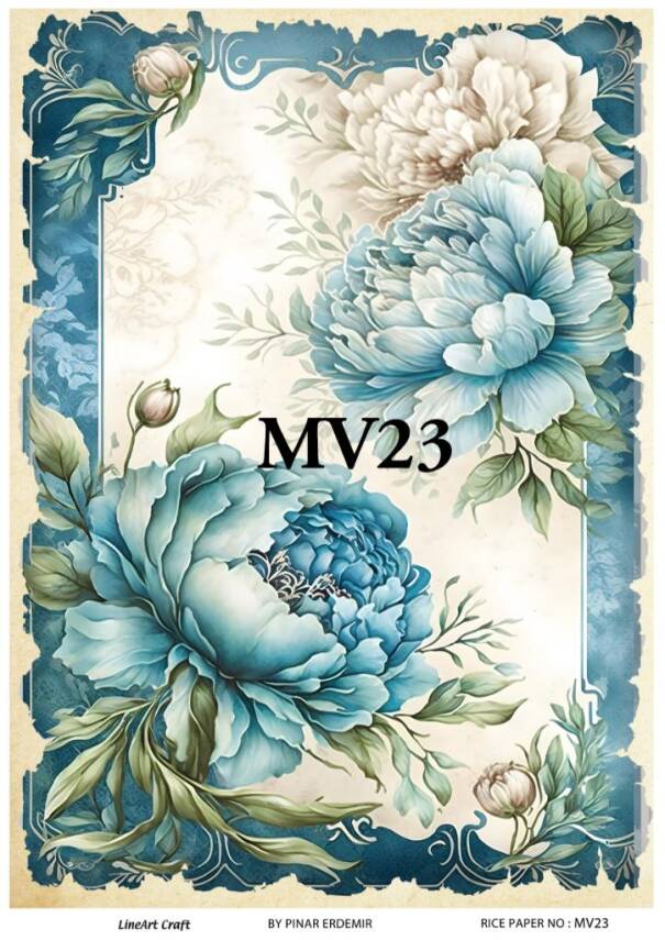 Mavi Desenli Pirinç Dekopaj Model : MV23 - 1