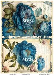 Mavi Desenli Pirinç Dekopaj Model : MV24 - Line Art