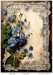 Mavi Desenli Pirinç Dekopaj Model : MV25 - Line Art