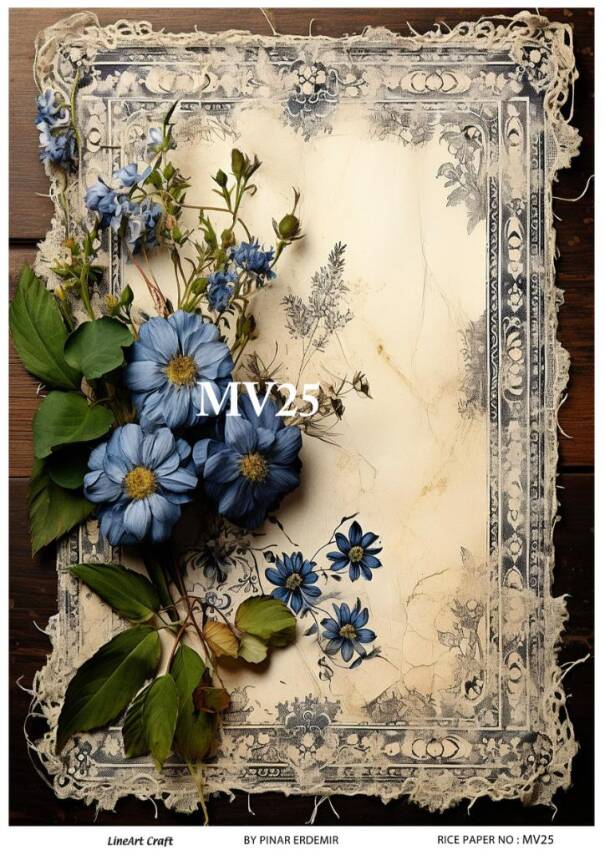 Mavi Desenli Pirinç Dekopaj Model : MV25 - 1