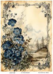 Mavi Desenli Pirinç Dekopaj Model : MV26 - Line Art