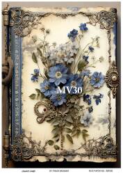 Mavi Desenli Pirinç Dekopaj Model : MV30 - Line Art